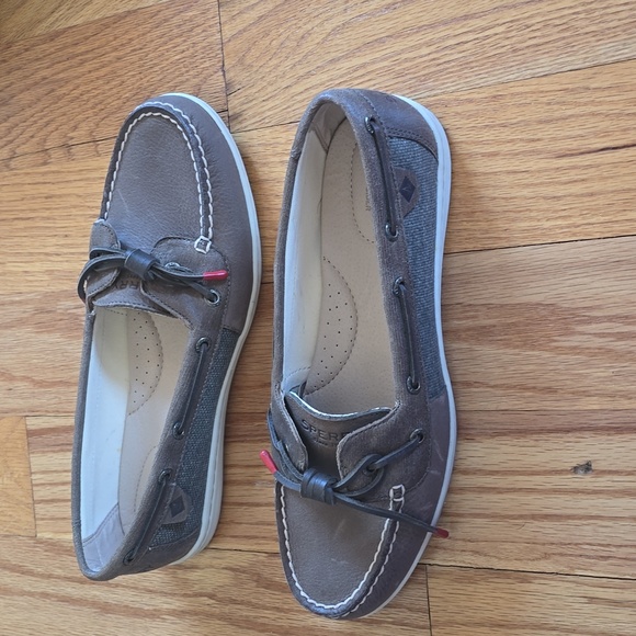 Sperry barrelfish taupe slip on shoes - Picture 4 of 7